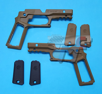 Recover Tactical CC3P Grip & Rail System for M1911(TAN & Black) - Click Image to Close